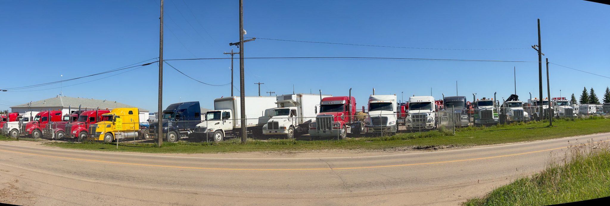 Used trucks and trailers in the Hi-Expectations yard